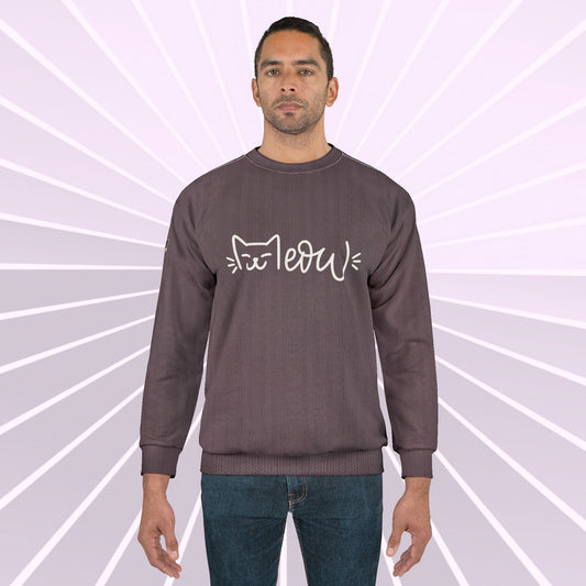 Unisex Sweatshirt (AOP) gift or present for yourself or loved one. Neurodivergent Cats. Celebrate your diversity and love of cats. Meow