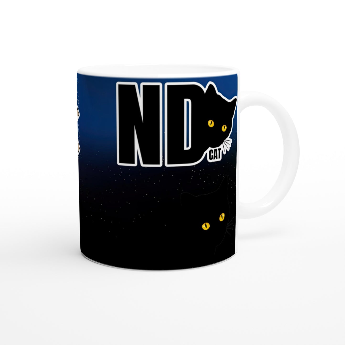 11oz Ceramic Mug Ceramic white gift or present to yourself, a loved one or friend from Neurodivergent Cats. Need my space.